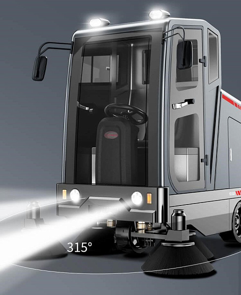 Подметальная машина B10C создана для больших территорий (от 12 тыс. м²), где важны высокая производительность и непрерывность работы