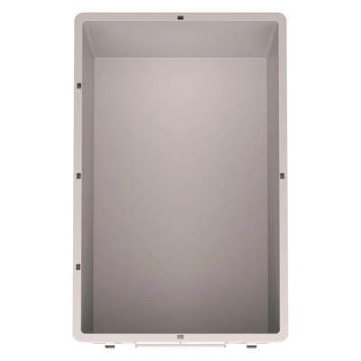 Большой пластиковый контейнер iPlast iBOX 1020x640x810 мм на колесах (светло-серый, сплошные стенки и дно). Изображение №11