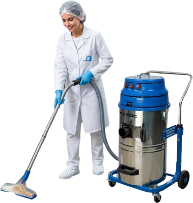 Промышленный пылесос VACTOOL SA36M60 (3600 Вт, 60 л, 570 м³/ч, нержавеющая сталь AISI 304). Изображение №1