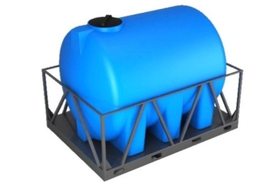 Пластиковая ёмкость H 5000 литров в обрешетке. Изображение №1