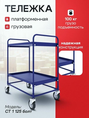 Тележка сервисная двухъярусная RUSKLAD СТ 1 500х800. Изображение №3