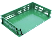 Ящик перфорированный 740×465×145, арт.: 404-11, объём 39, зелёный, код: 21866