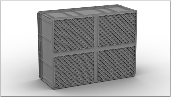 Фото евроконтейнер ес-8632 (800x600x320) мм на сайте www.kiit.ru в интернет-каталоге КИИТ ☎ +7(800) 707-07-45