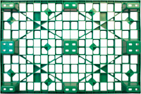 Фото пластиковый поддон на 9 ножках tr 1208 l 1200х800х160 мм перфорированный, зеленый на сайте www.kiit.ru в интернет-каталоге КИИТ ☎ +7(800) 707-07-45 Изображение №2