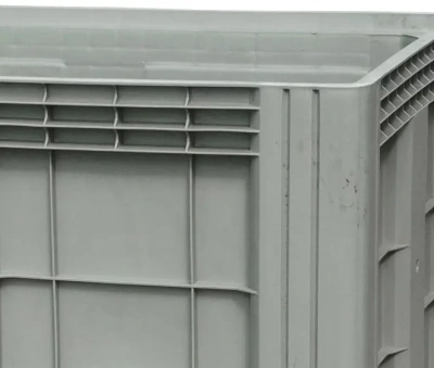 Контейнер SDBOX 1208 SS 1200х800х800 мм сплошной серый на полозьях. Изображение №3