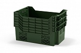 Пластиковый ящик поворотный вкладываемый Iplast 12.416 600х400х245 зеленый