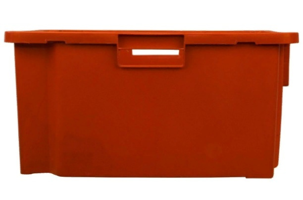 Фото ящик п/э мясной 600х400х300 сплош. красный на сайте www.kiit.ru в интернет-каталоге КИИТ ☎ +7(800) 707-07-45
