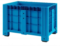 Фото неразборный сплошной контейнер на ножках ibox 1200х800х800 мм голубой на сайте www.kiit.ru в интернет-каталоге КИИТ ☎ +7(800) 707-07-45 Изображение №2