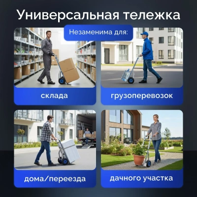 Тележка грузовая 2х колесная алюминиевая усиленная Стелла-техник FW-84F. Изображение №7