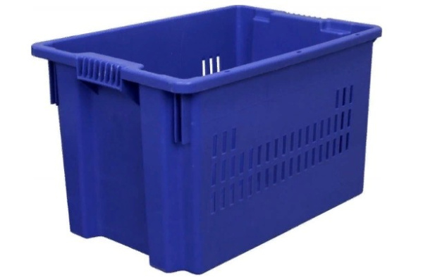Фото ящик futura 600х400х350 сплошное дно синий на сайте www.kiit.ru в интернет-каталоге КИИТ ☎ +7(800) 707-07-45