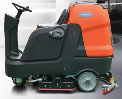 Аккумуляторная самоходная поломоечная машина с сиденьем Noblelift NR810 (810 мм, 4860 м2/ч, баки 120/120 л, 4×6/200 Ач). Изображение №3