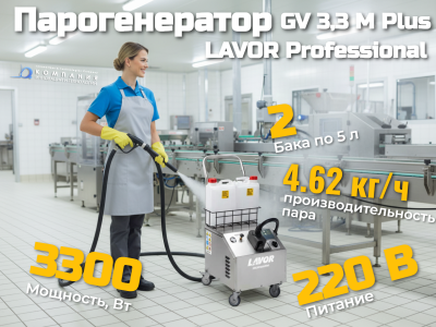 Парогенератор LAVOR Professional GV 3,3 M Plus. Изображение №1