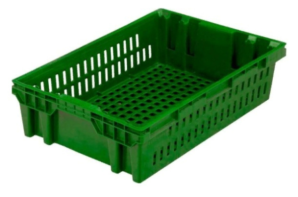 Фото ящик п/э хлебный 600х400х152,5 зеленый вес 1,4 кг. на сайте www.kiit.ru в интернет-каталоге КИИТ ☎ +7(800) 707-07-45