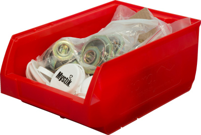 Ящик сплошной 350×230×150 мм, объем 12.08 л. красный. Изображение №1