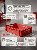 Фото пластиковый ящик для мяса iplast e1 12.421 600х400х120 желтый на сайте www.kiit.ru в интернет-каталоге КИИТ ☎ +7(800) 707-07-45 Изображение №9