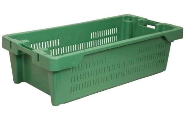 Фото ящик п/э рыбный 800х400х225 перфорированный дно сплошное зеленый на сайте www.kiit.ru в интернет-каталоге КИИТ ☎ +7(800) 707-07-45