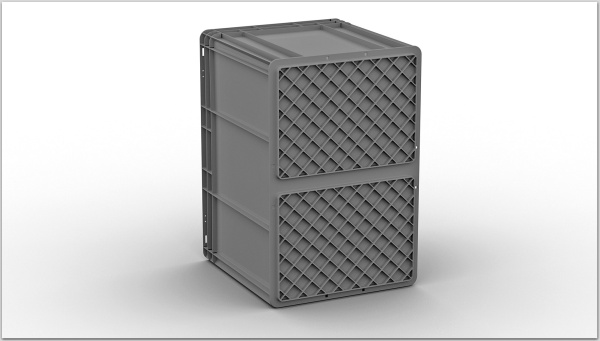 Фото пластиковый евроконтейнер ес-6442 (600x400x420) мм на сайте www.kiit.ru в интернет-каталоге КИИТ ☎ +7(800) 707-07-45