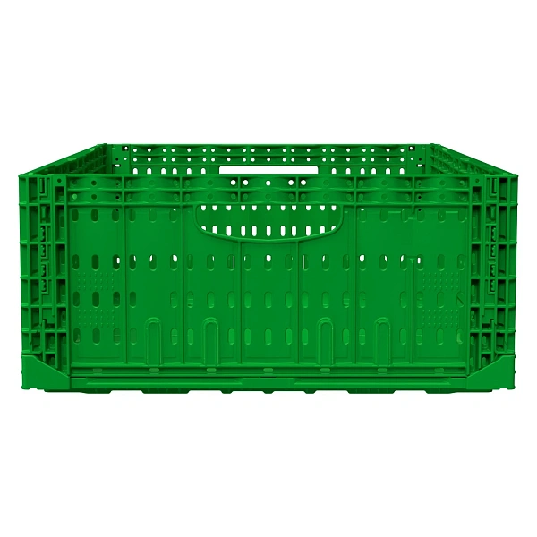 Фото ящик складной  fc-6418 600х400х180 мм iplast салатовый перфорированный на сайте www.kiit.ru в интернет-каталоге КИИТ ☎ +7(800) 707-07-45 Изображение №2