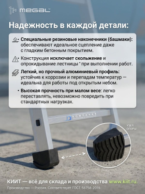 Лестница для цистерн MEGAL ЛАЦ – 5,0-3,2 (арт. 341305). Изображение №5