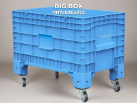 Фото большой передвижной контейнер на колесах big box 1017х636х673 голубой на сайте www.kiit.ru в интернет-каталоге КИИТ ☎ +7(800) 707-07-45 Изображение №3