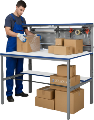 Упаковочный стол GRESSON СУ-1500 (1500x700 мм, регулировка высоты, до 300 кг, Россия). Изображение №1
