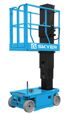 Вертикальный самоходный телескопический подъемник SKYER VM 0823 (8 м, 230 кг, 2×12/100 Ач). Изображение №9