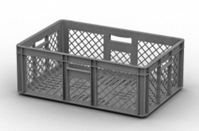 Перфорированный евроконтейнер ЕС-6422 (600x400x220) мм. Изображение №1