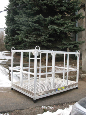 Подвесная алюминиевая площадка MEGAL ППА-4 (320 кг, 1,705х1,105 м, 53 кг). Изображение №7