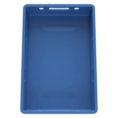 Пластиковый ящик для мяса Iplast E1 12.421 600х400х120 синий. Изображение №3