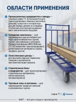 Каркасная тележка серии ТТ для тяжелых и крупногабаритных грузов, цвет RAL 5002