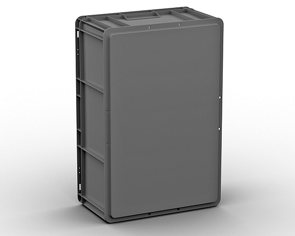 Фото сплошной евроконтейнер ес-6422 (600x400x220) мм с гладким дном, закрытая ручка на сайте www.kiit.ru в интернет-каталоге КИИТ ☎ +7(800) 707-07-45 Изображение №2