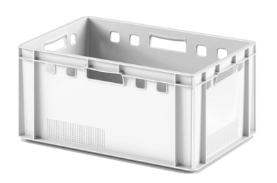 Пластиковый ящик для мяса Iplast E3 12.423 600х400х300 белый. Изображение №1