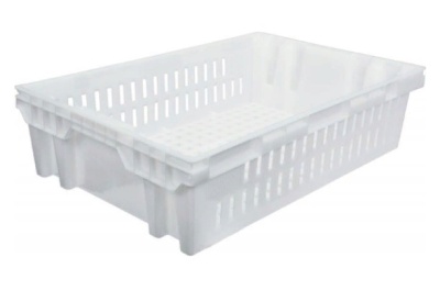 Ящик п/э хлебный 600х400х152,5 белый морозостойкий вес 1,4 кг.. Изображение №1
