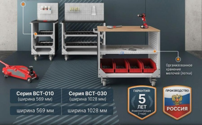 Тележка инструментальная ДиКом ВСТ-030-08. Изображение №1