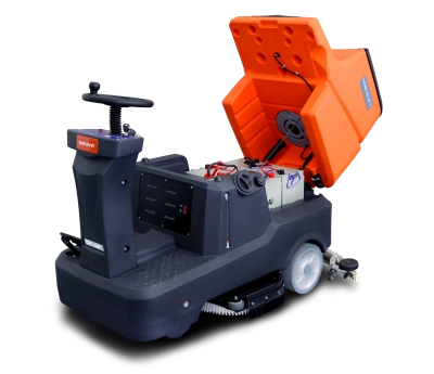 Аккумуляторная самоходная поломоечная машина с сиденьем Noblelift NR810 (810 мм, 4860 м2/ч, баки 120/120 л, 4×6/200 Ач). Изображение №5