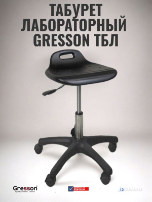 Табурет лабораторный Gresson ТБЛ (мягкое сиденье, регулировка высоты, до 120 кг). Изображение №2