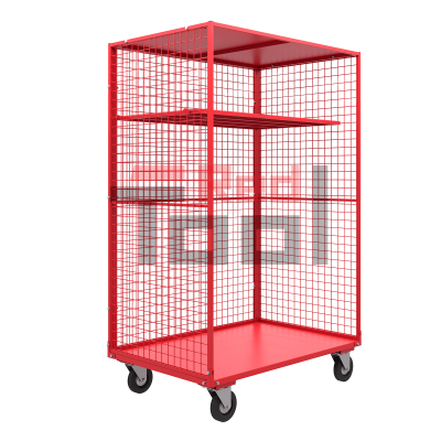 Шкаф сетчатый с полкой и колесами Red Tool ШСМ 7444 RT (комплект, 1280х870х1800 мм). Изображение №6
