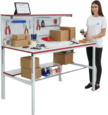 Упаковочный стол GRESSON СУ-2000x900 (2000x900 мм, регулировка высоты, до 300 кг, Россия). Изображение №1