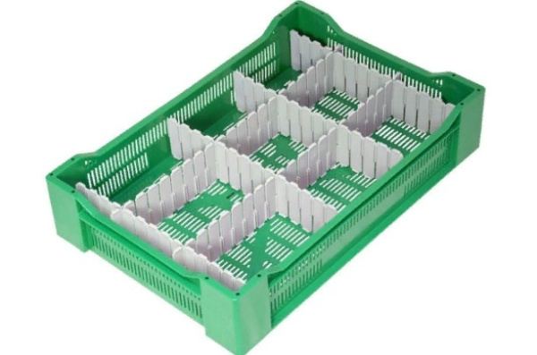 Фото ящик п/э ягодный 600х400х135 зеленый на сайте www.kiit.ru в интернет-каталоге КИИТ ☎ +7(800) 707-07-45