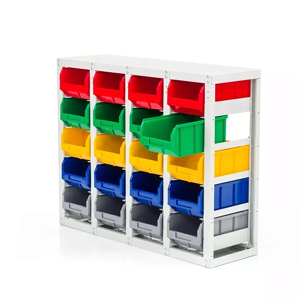 Фото передвижной стеллаж с ящиками стелла v3-20 ячеек (125и) на сайте www.kiit.ru в интернет-каталоге КИИТ ☎ +7(800) 707-07-45 Изображение №4