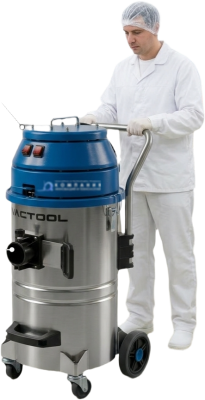 Промышленный пылесос VACTOOL SB24M30 (2400 Вт, 30 л, 380 м3/ч, нержавеющая сталь AISI 304). Изображение №1