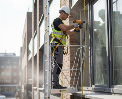 Навесная площадка на лестницы MEGAL ПЛА (120 кг, размер площадки 0,6x0,55 м). Изображение №1