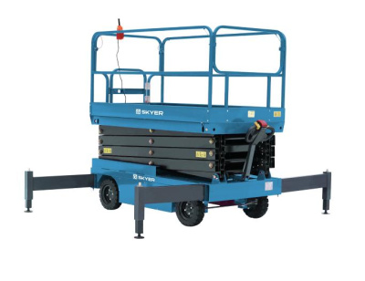 Самоходный электрический ножничный подъемник SKYER SPF1305 (500 кг, рабочая высота 13 м). Изображение №5