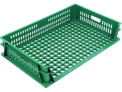 Хлебный перфорированный 3-х бортный ящик 740х465х145. Изображение №2