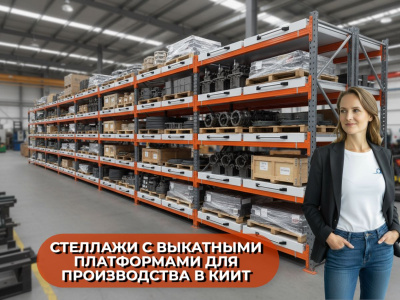 Стеллаж с выдвижными платформами (4 уровня) 2000х1950х1000 мм. Изображение №5