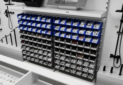 Стойка 1150х1515 с ящиками 61 шт. Стелла-техник С1-02-03-04. Изображение №1