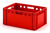 Пластиковый ящик для мяса Iplast E3 12.423 600х400х300 красный