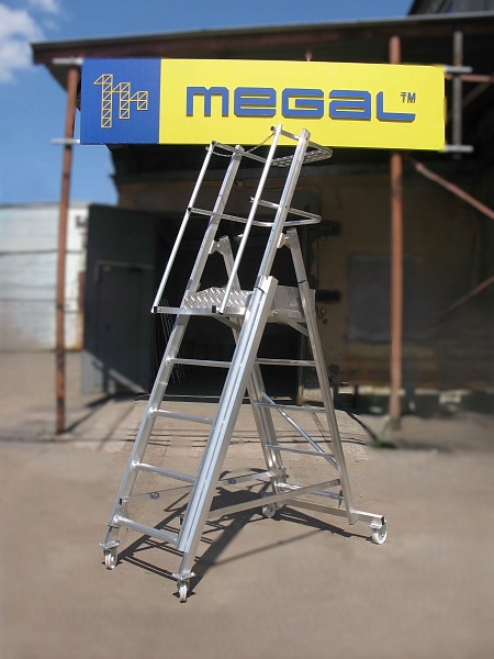 Фото телескопическая лестница megal тлп-к - (1,3-1,9) на сайте www.kiit.ru в интернет-каталоге КИИТ ☎ +7(800) 707-07-45 Изображение №2