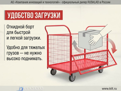 Контейнер сетчатый Red Tool КСМ 5 RT с колесами Ø125 мм и крышкой (комплект, 1427х724х979 мм). Изображение №6