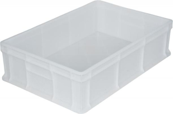 Фото пластиковый ящик 600х400х140 мм сплошной без ручек белый морозостойкий на сайте www.kiit.ru в интернет-каталоге КИИТ ☎ +7(800) 707-07-45